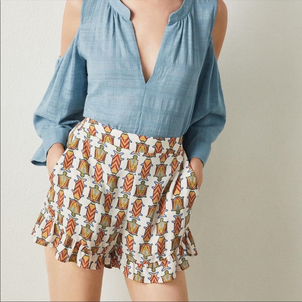 BCBG Ruffle Hem Shorts